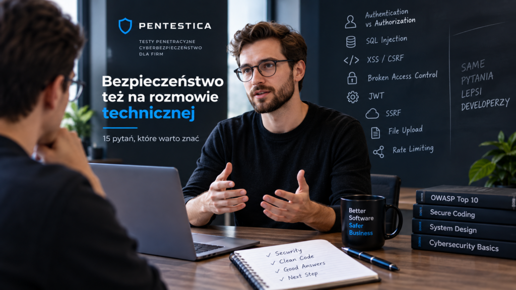 Pentestica – 15 pytań z cyberbezpieczeństwa, które mogą pojawić się na rozmowie technicznej